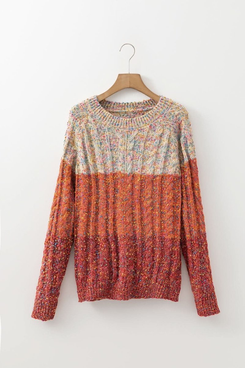 Multicolour Colorful Confetti Wool Ball Knitted Sweater - Love Salve